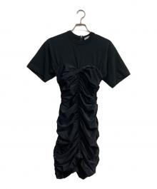 ALEXANDER WANG.T（アレキサンダーワンティー）の古着「半袖切替ワンピース」｜ブラック