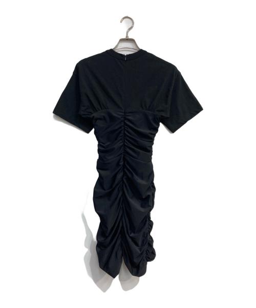 ALEXANDER WANG.T（アレキサンダーワンティー）ALEXANDER WANG.t (アレキサンダーワンティー) 半袖切替ワンピース ブラック サイズ:xsの古着・服飾アイテム