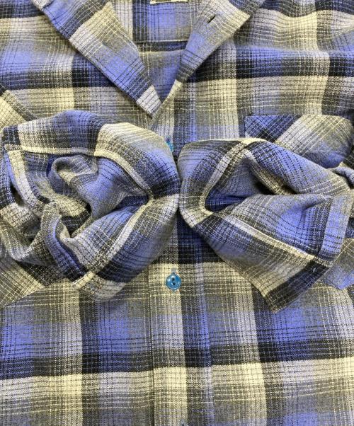 FACETASM（ファセッタズム）FACETASM (ファセッタズム) 長袖チェックシャツ ネイビー×グレー サイズ:3の古着・服飾アイテム