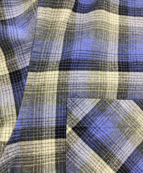 FACETASM（ファセッタズム）FACETASM (ファセッタズム) 長袖チェックシャツ ネイビー×グレー サイズ:3の古着・服飾アイテム