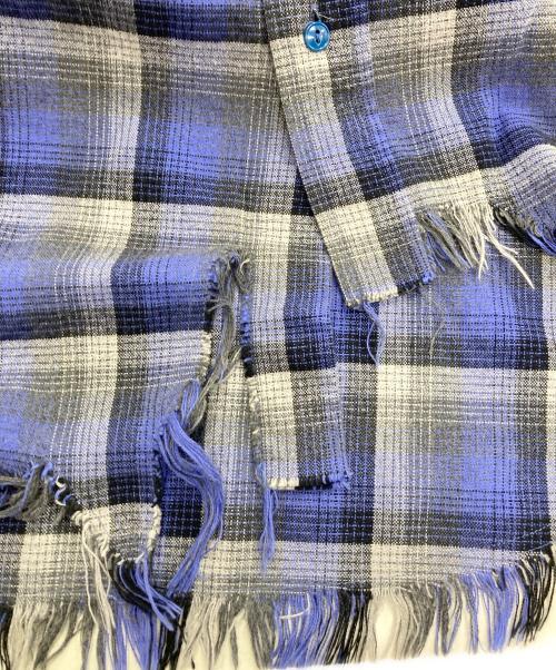 FACETASM（ファセッタズム）FACETASM (ファセッタズム) 長袖チェックシャツ ネイビー×グレー サイズ:3の古着・服飾アイテム