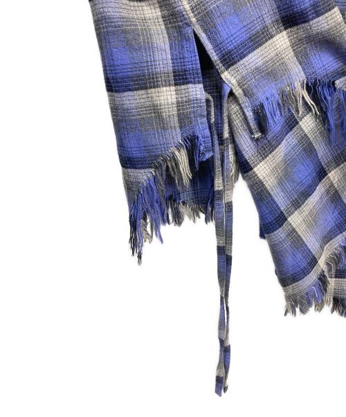 FACETASM（ファセッタズム）FACETASM (ファセッタズム) 長袖チェックシャツ ネイビー×グレー サイズ:3の古着・服飾アイテム