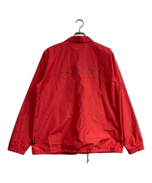 stussy（ステューシー）stussy (ステューシー) ナイロンコーチジャケット レッド サイズ:Sの古着・服飾アイテム