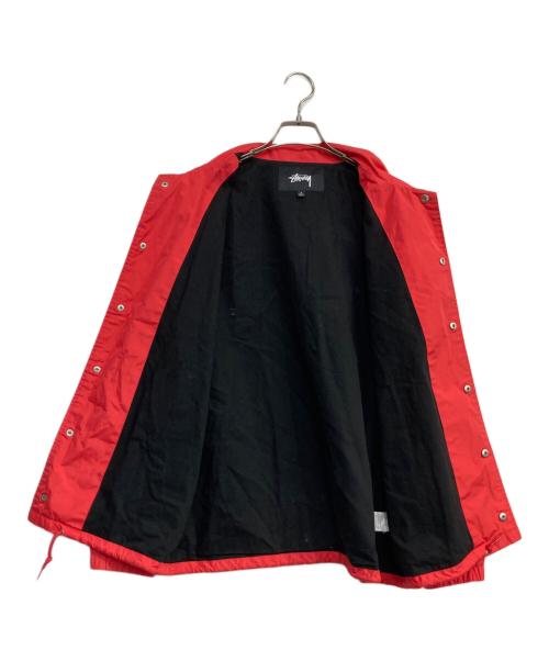 stussy（ステューシー）stussy (ステューシー) ナイロンコーチジャケット レッド サイズ:Sの古着・服飾アイテム