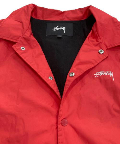 stussy（ステューシー）stussy (ステューシー) ナイロンコーチジャケット レッド サイズ:Sの古着・服飾アイテム