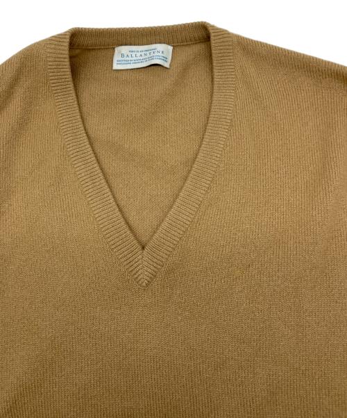 BALLANTYNE（バランタイン）BALLANTYNE (バランタイン) カシミヤVネックニット ブラウン サイズ:42の古着・服飾アイテム