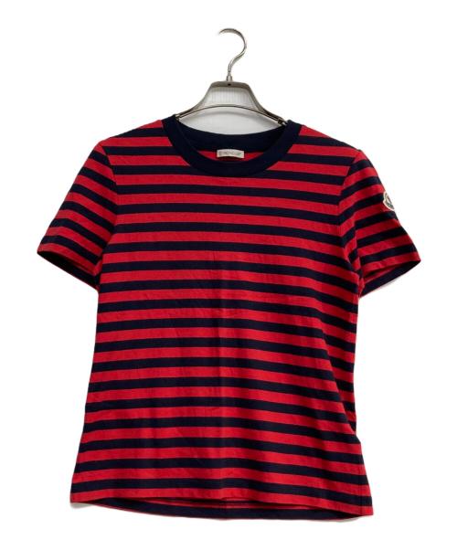 MONCLER（モンクレール）MONCLER (モンクレール) GIROCOLLO ボーダーTシャツ レッド×ネイビー サイズ:Sの古着・服飾アイテム