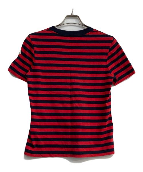 MONCLER（モンクレール）MONCLER (モンクレール) GIROCOLLO ボーダーTシャツ レッド×ネイビー サイズ:Sの古着・服飾アイテム