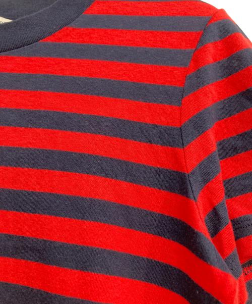 MONCLER（モンクレール）MONCLER (モンクレール) GIROCOLLO ボーダーTシャツ レッド×ネイビー サイズ:Sの古着・服飾アイテム