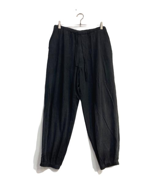 COMOLI（コモリ）COMOLI (コモリ) シルクネップドローストリングパンツ ブラック サイズ:3の古着・服飾アイテム