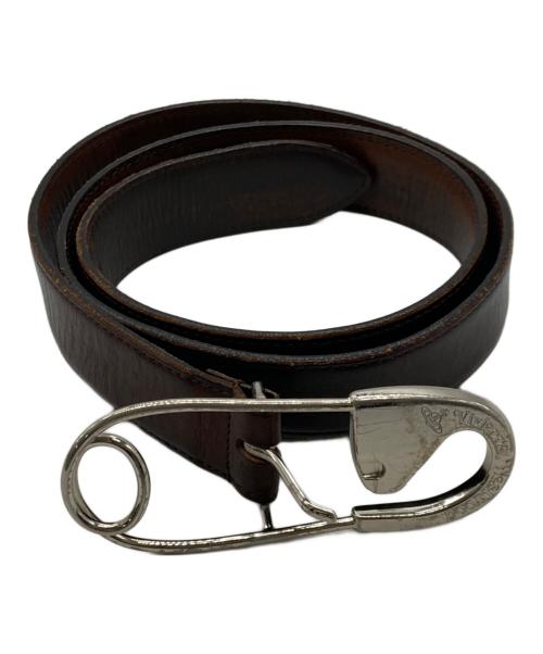 Vivienne Westwood（ヴィヴィアンウエストウッド）Vivienne Westwood (ヴィヴィアンウエストウッド) 安全ピンレザーベルト ブラウンの古着・服飾アイテム