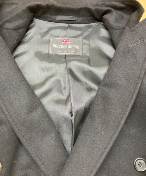 BRITISH HOUSE（ブリテッシュ ハウス）BRITISH HOUSE (ブリテッシュ ハウス) Ermenegildo Zegna (エルメネジルド・ゼニア) カシミヤダブルコート ブラック サイズ:A4の古着・服飾アイテム