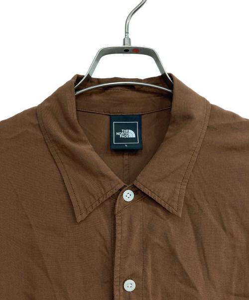 THE NORTH FACE（ザ ノース フェイス）THE NORTH FACE (ザ ノース フェイス) ショートスリーブアローラインシャツ ブラウン サイズ:Lの古着・服飾アイテム