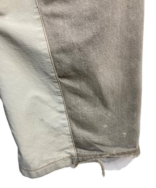 BEUTER（バウター）BEUTER (バウター) ダメージ切替デニムパンツ グレー サイズ:Mの古着・服飾アイテム