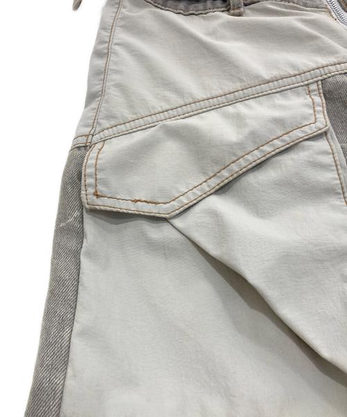 BEUTER（バウター）BEUTER (バウター) ダメージ切替デニムパンツ グレー サイズ:Mの古着・服飾アイテム