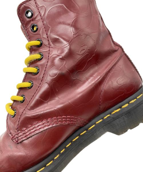 Dr.Martens（ドクターマーチン）Dr.Martens (ドクターマーチン) A BATHING APE (アベイシングエイプ) 8ホールブーツ レッド サイズ: UK7の古着・服飾アイテム