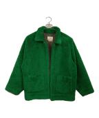 doubletダブレット）の古着「HAND PAINTED RECYCLE FUR JACKET」｜グリーン