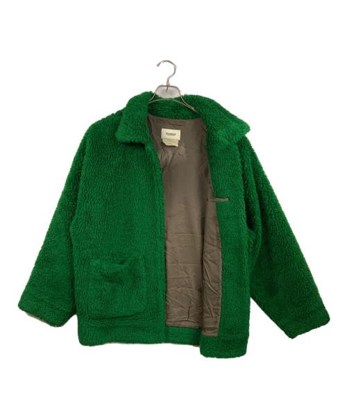 doublet（ダブレット）doublet (ダブレット) HAND PAINTED RECYCLE FUR JACKET グリーン サイズ:Mの古着・服飾アイテム