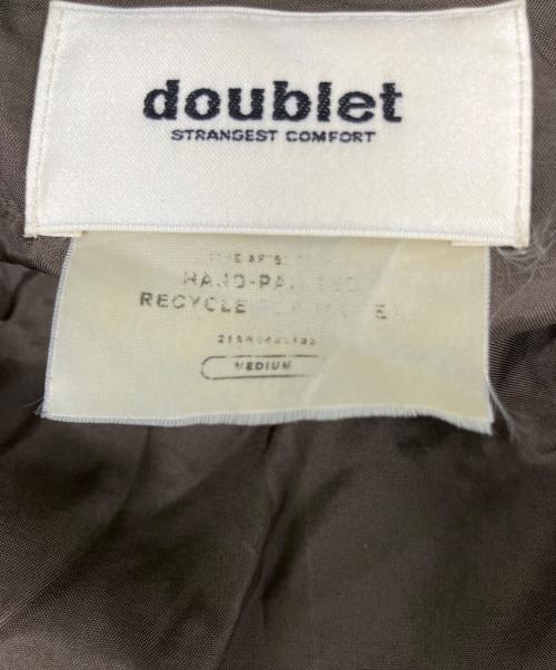 doublet（ダブレット）doublet (ダブレット) HAND PAINTED RECYCLE FUR JACKET グリーン サイズ:Mの古着・服飾アイテム