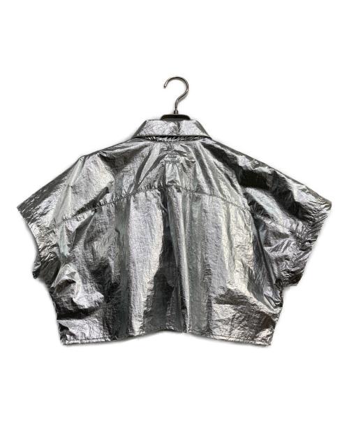 adidas（アディダス）adidas (アディダス) Ivy Park (アイヴィーパーク) メタリックシャツ シルバー サイズ:Mの古着・服飾アイテム