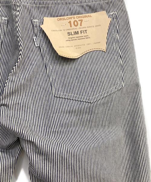 orSlow（オアスロウ）orSlow (オアスロウ) 107ストライプパンツ ブラック×ホワイト サイズ:S 未使用品の古着・服飾アイテム