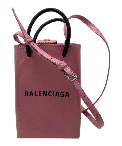 BALENCIAGA（バレンシアガ）BALENCIAGA (バレンシアガ) フォンホルダーバッグ ピンクの古着・服飾アイテム