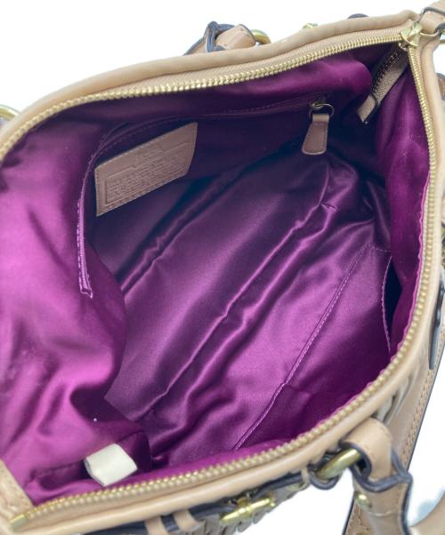 COACH（コーチ）COACH (コーチ) マディソンギャザードレザーバッグ ベージュの古着・服飾アイテム