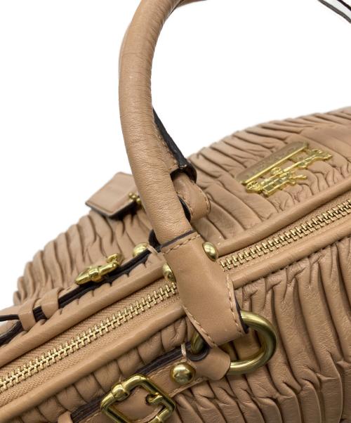 COACH（コーチ）COACH (コーチ) マディソンギャザードレザーバッグ ベージュの古着・服飾アイテム