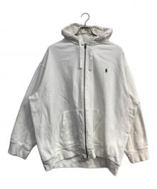 POLO RALPH LAUREN（ポロ・ラルフローレン）の古着「フードサーマルジップパーカー」｜ホワイト