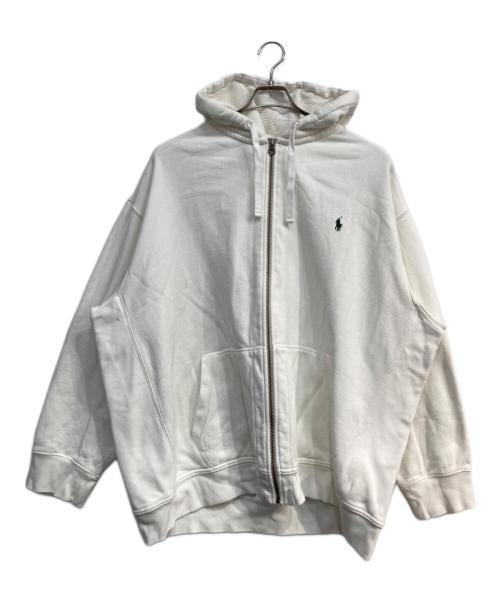 POLO RALPH LAUREN（ポロ・ラルフローレン）POLO RALPH LAUREN (ポロ・ラルフローレン) フードサーマルジップパーカー ホワイト サイズ:4XBの古着・服飾アイテム