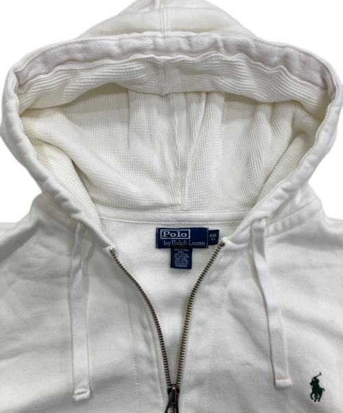 POLO RALPH LAUREN（ポロ・ラルフローレン）POLO RALPH LAUREN (ポロ・ラルフローレン) フードサーマルジップパーカー ホワイト サイズ:4XBの古着・服飾アイテム