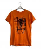 OFFWHITEオフホワイト）の古着「SCAFFOLDING S/S SLIM TEE」｜オレンジ