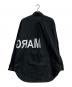 MM6 Maison Margiela (エムエムシックスメゾンマルジェラ) コットンシャツ リバースロゴプリント バックリボン ブラック サイズ:38：20000円