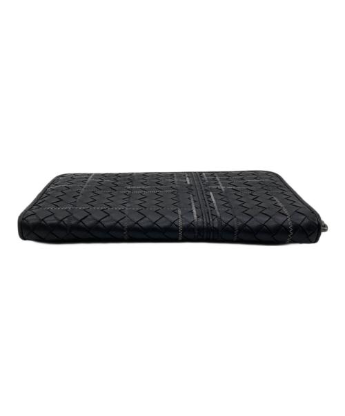 BOTTEGA VENETA（ボッテガベネタ）BOTTEGA VENETA (ボッテガベネタ) イントレチャート アトラス長財布 ブラックの古着・服飾アイテム
