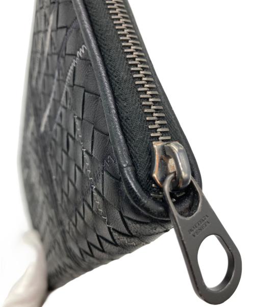 BOTTEGA VENETA（ボッテガベネタ）BOTTEGA VENETA (ボッテガベネタ) イントレチャート アトラス長財布 ブラックの古着・服飾アイテム