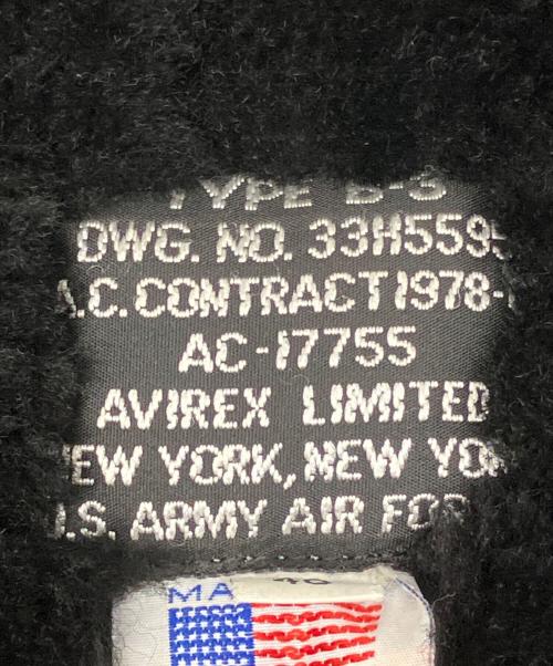 AVIREX（アヴィレックス）AVIREX (アヴィレックス) TYPEB-3ムートンフライトジャケット ブラック サイズ:40の古着・服飾アイテム