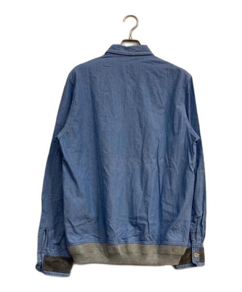 sacai（サカイ）sacai (サカイ) 裾リブコットンシャツ ブルー サイズ:3の古着・服飾アイテム