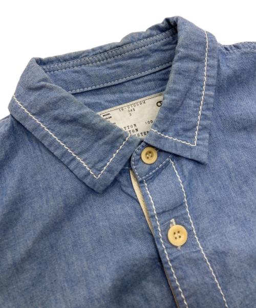 sacai（サカイ）sacai (サカイ) 裾リブコットンシャツ ブルー サイズ:3の古着・服飾アイテム