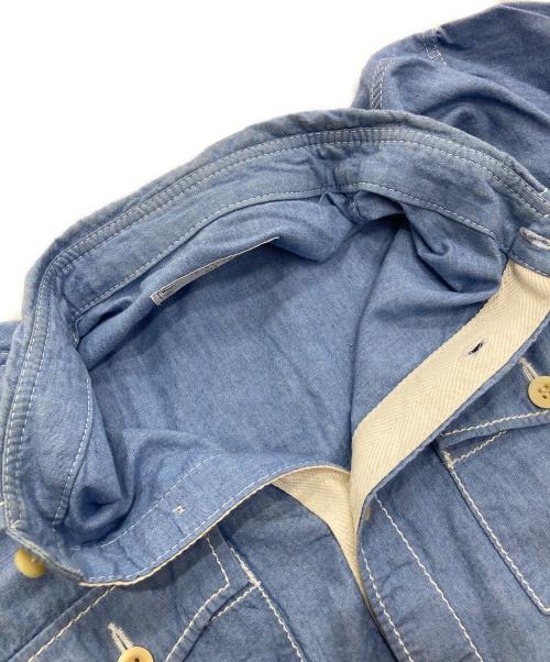 sacai（サカイ）sacai (サカイ) 裾リブコットンシャツ ブルー サイズ:3の古着・服飾アイテム