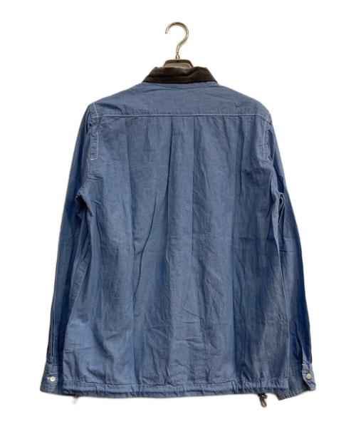 sacai（サカイ）sacai (サカイ) Velour Collar Drawstring Shirt ブルー サイズ:3の古着・服飾アイテム