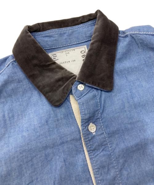 sacai（サカイ）sacai (サカイ) Velour Collar Drawstring Shirt ブルー サイズ:3の古着・服飾アイテム