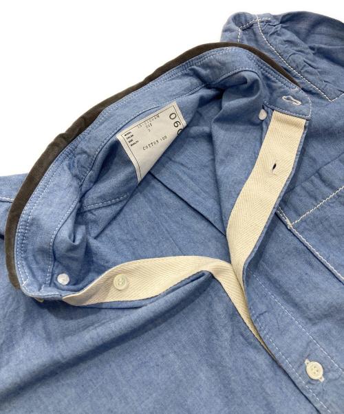 sacai（サカイ）sacai (サカイ) Velour Collar Drawstring Shirt ブルー サイズ:3の古着・服飾アイテム