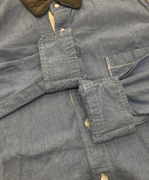 sacai（サカイ）sacai (サカイ) Velour Collar Drawstring Shirt ブルー サイズ:3の古着・服飾アイテム
