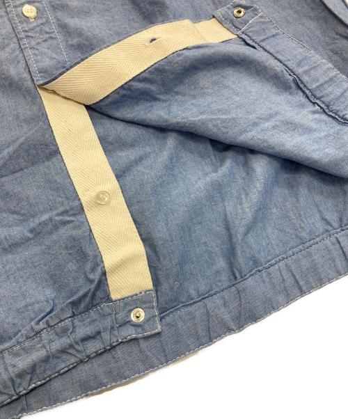 sacai（サカイ）sacai (サカイ) Velour Collar Drawstring Shirt ブルー サイズ:3の古着・服飾アイテム