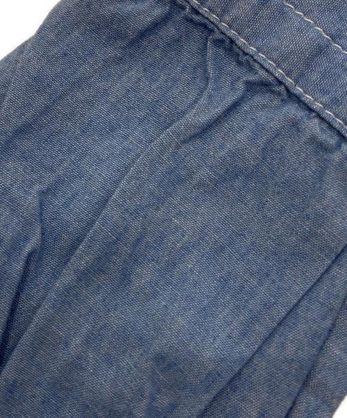 sacai（サカイ）sacai (サカイ) Velour Collar Drawstring Shirt ブルー サイズ:3の古着・服飾アイテム