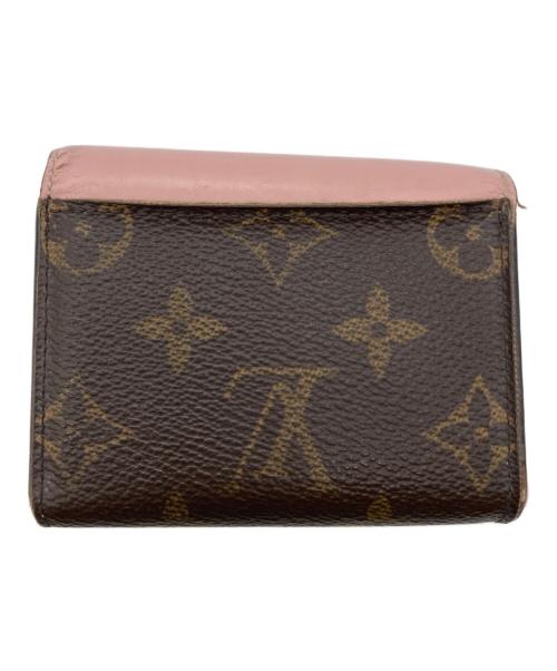 LOUIS VUITTON（ルイ ヴィトン）LOUIS VUITTON (ルイ ヴィトン) モノグラム コンパクトウォレッポルトフォイユ・ゾエト ブラウン×ピンクの古着・服飾アイテム