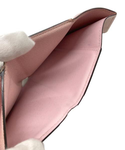 LOUIS VUITTON（ルイ ヴィトン）LOUIS VUITTON (ルイ ヴィトン) モノグラム コンパクトウォレッポルトフォイユ・ゾエト ブラウン×ピンクの古着・服飾アイテム