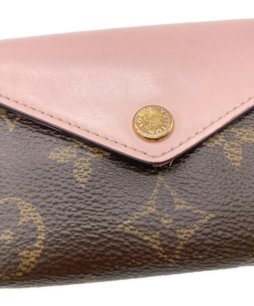LOUIS VUITTON（ルイ ヴィトン）LOUIS VUITTON (ルイ ヴィトン) モノグラム コンパクトウォレッポルトフォイユ・ゾエト ブラウン×ピンクの古着・服飾アイテム