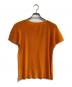 ISSEY MIYAKE (イッセイミヤケ) 半袖プリーツカーディガン オレンジ サイズ:3：10000円