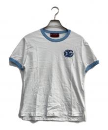 GUCCI（グッチ）の古着「GG コットン ジャージ Tシャツ」｜ホワイト×ブルー
